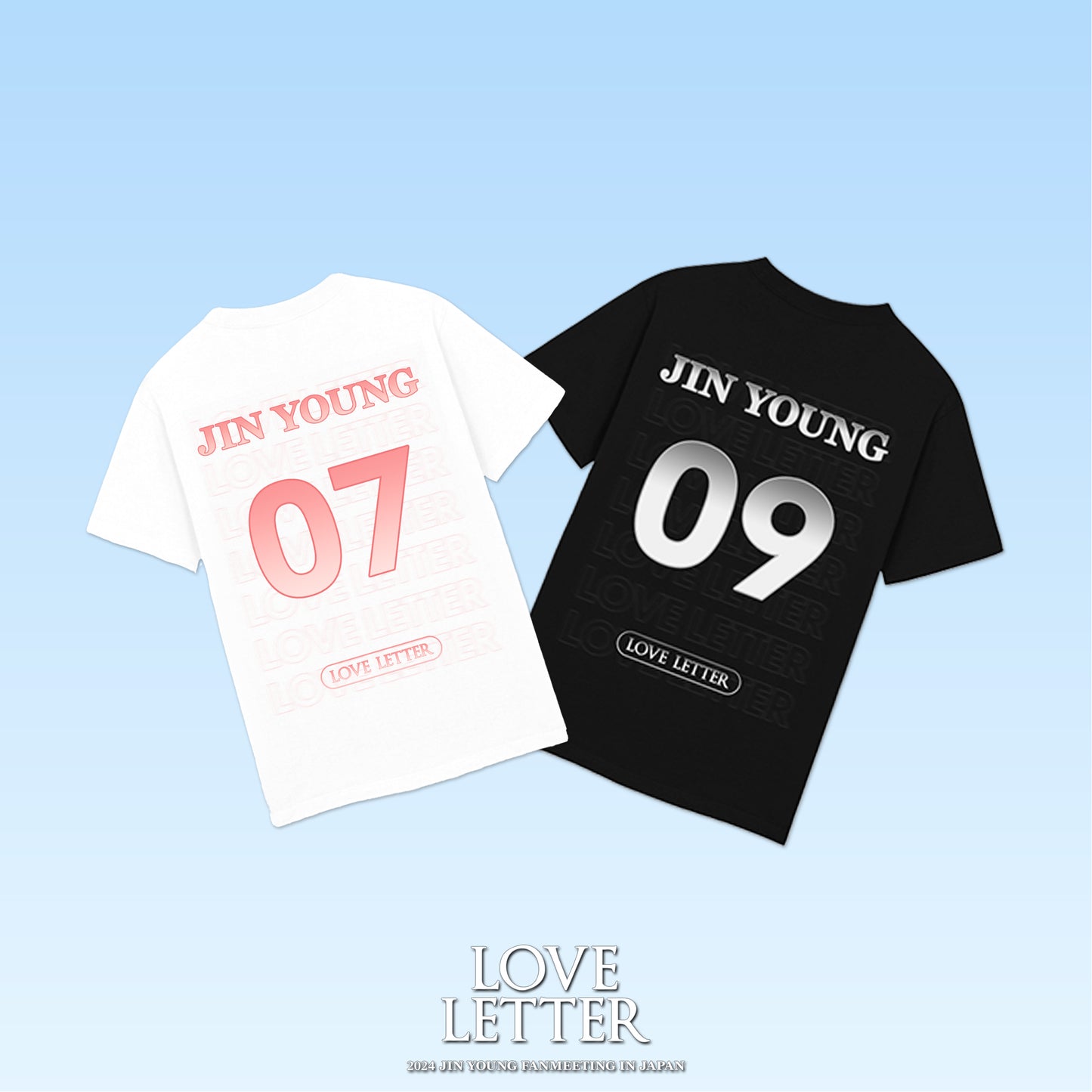 【会場受け取り限定】ㅤㅤJIN YOUNG _ Tシャツ(白/黒)